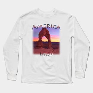 America - Utah - Delicate Arch sunset Long Sleeve T-Shirt